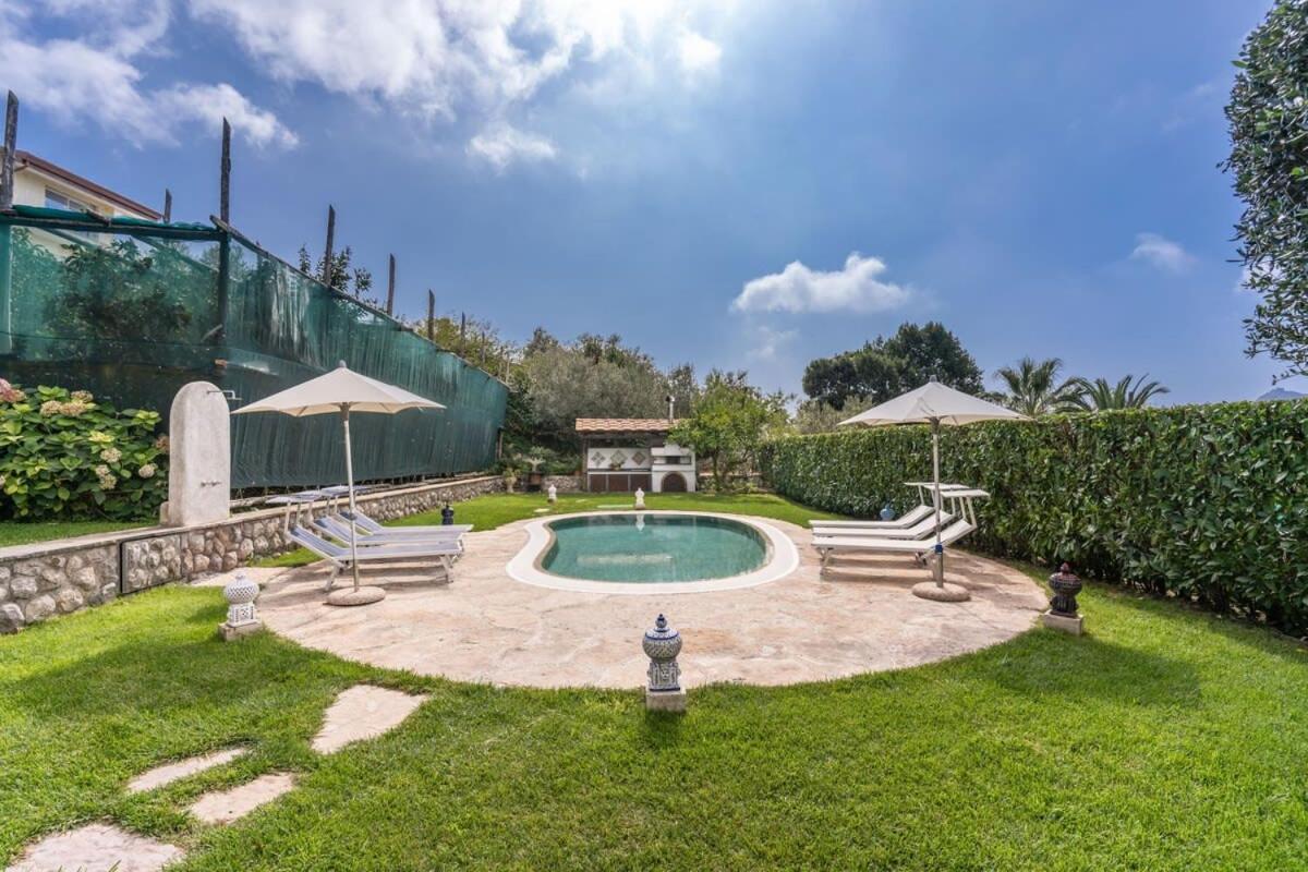 Villa Mimosa Rustic Elegance Views & Pool Massa Lubrense Exterior photo