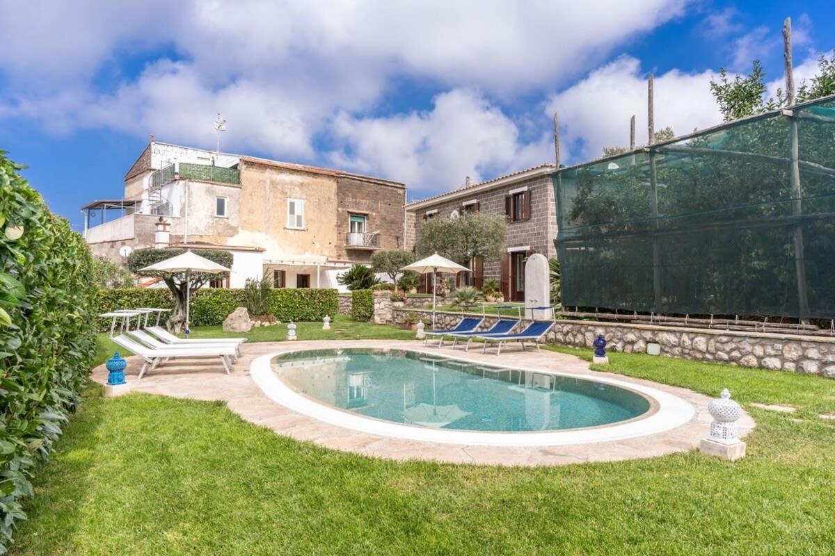 Villa Mimosa Rustic Elegance Views & Pool Massa Lubrense Exterior photo