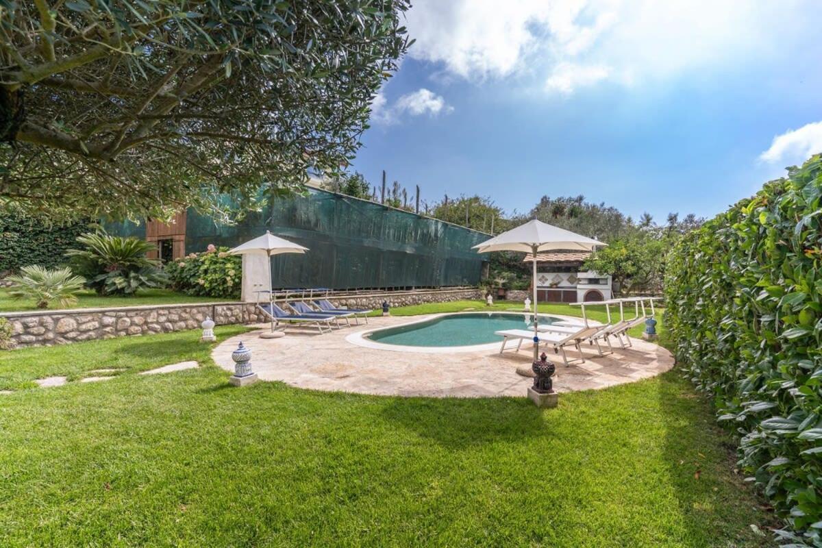 Villa Mimosa Rustic Elegance Views & Pool Massa Lubrense Exterior photo